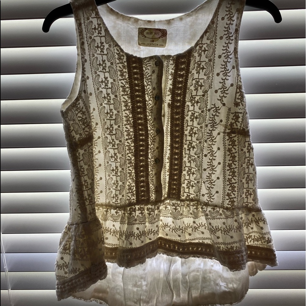 •cream lace top•
